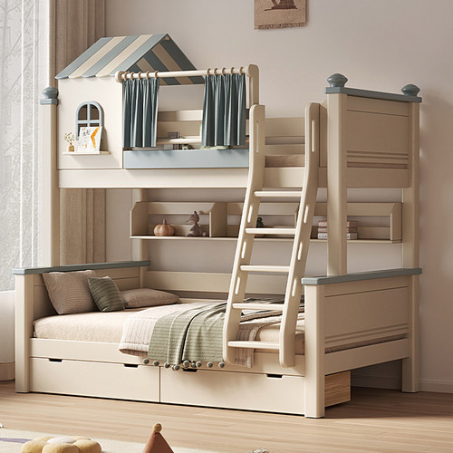 5折冲量：樱桃木上下两层高低铺