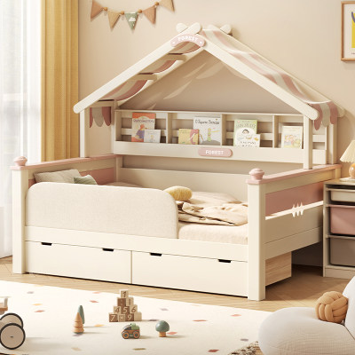 彬飞5折楸木树屋床儿童单人床