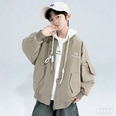 3字棒球服连帽卫衣两件套