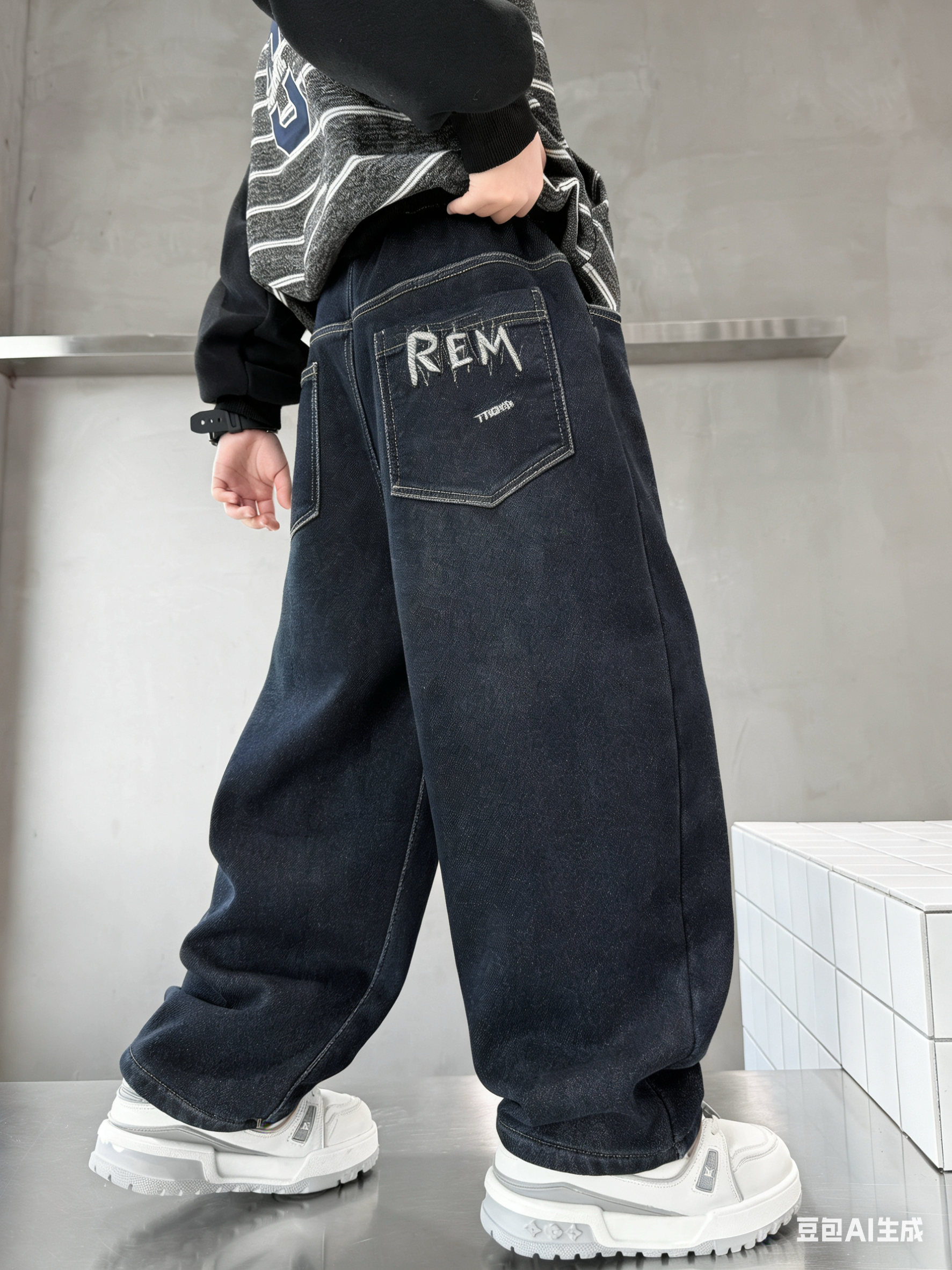 拼接款勾子连帽外套1234