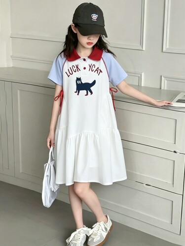 红领猫咪polo裙