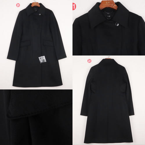 日本品牌23区纯山羊绒大衣女修身