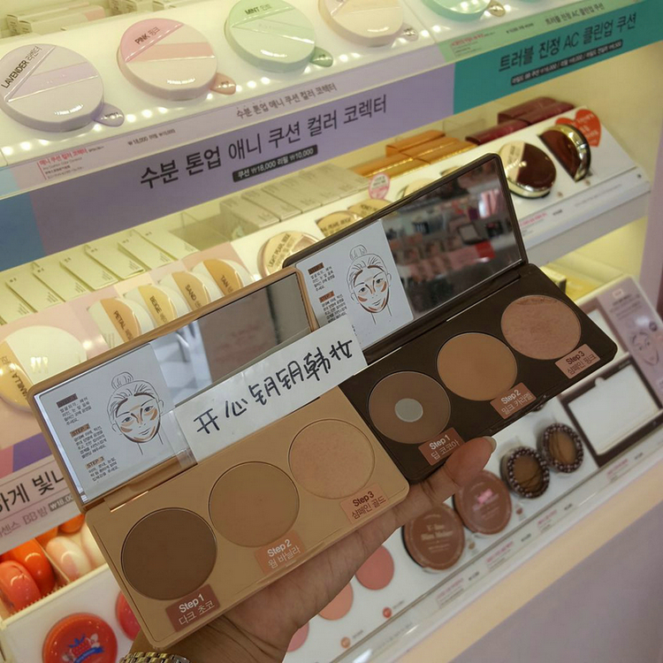 etudehouse爱丽伊蒂之屋小屋三色修容盘高光阴影修颜粉