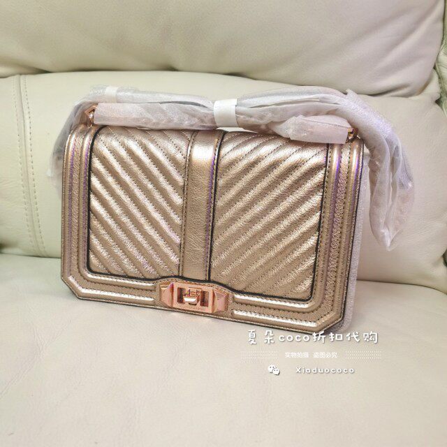 现货rebecca minkoff love经典小香风菱格链条包质感包包中号
