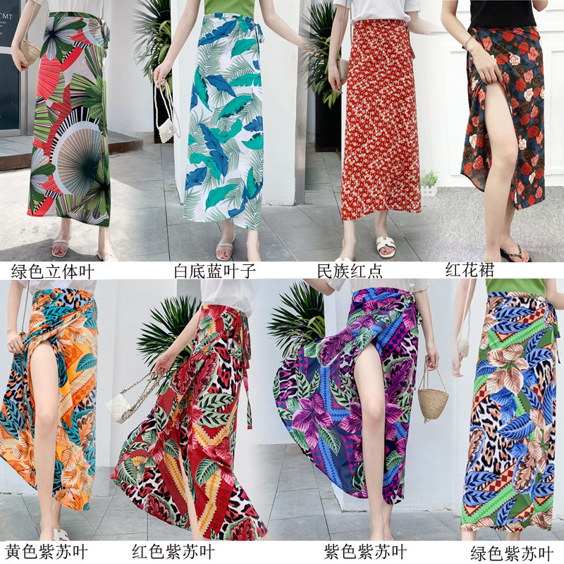 壹片式碎花裹身長裙女夏泰國民族風沙灘裙海邊度假開叉圍裙半身裙在類目 女裝/女士精品, 半身裙中 - 來自Buy2taobao.com提供專業的淘寶代購服務