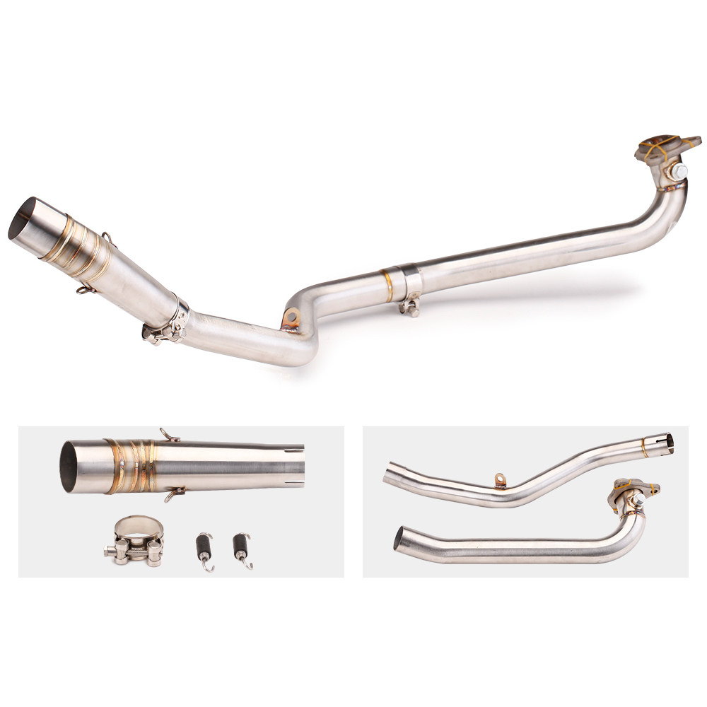 适用于摩托车改装NC750X改装 不锈钢前段排气 NC700S 2012-2022款