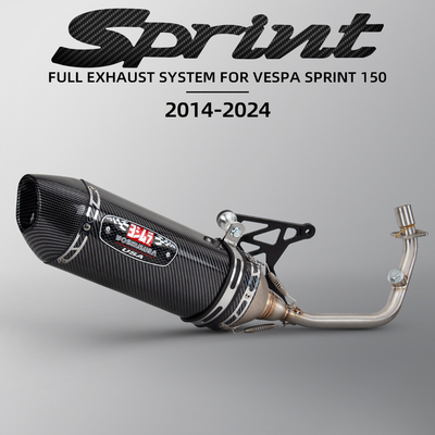 摩托车排气管改装 Vespa sprint 150 不锈钢前段 R77大四角 14-24