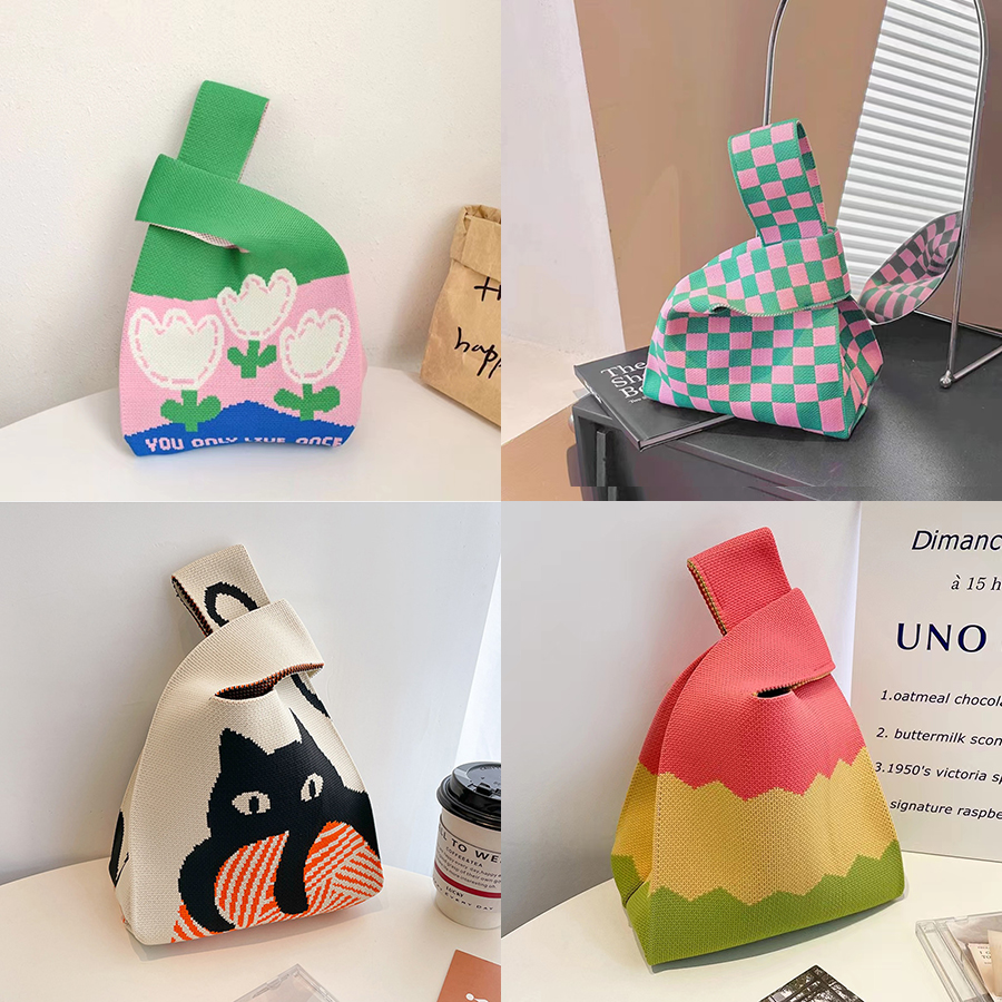 手提小包包网红针织手机包