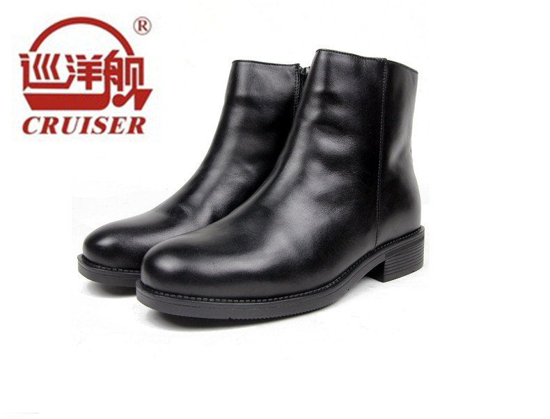 3513巡洋舰正品羊绒皮鞋冬季短筒商务男式靴子真牛皮羊毛皮靴包邮