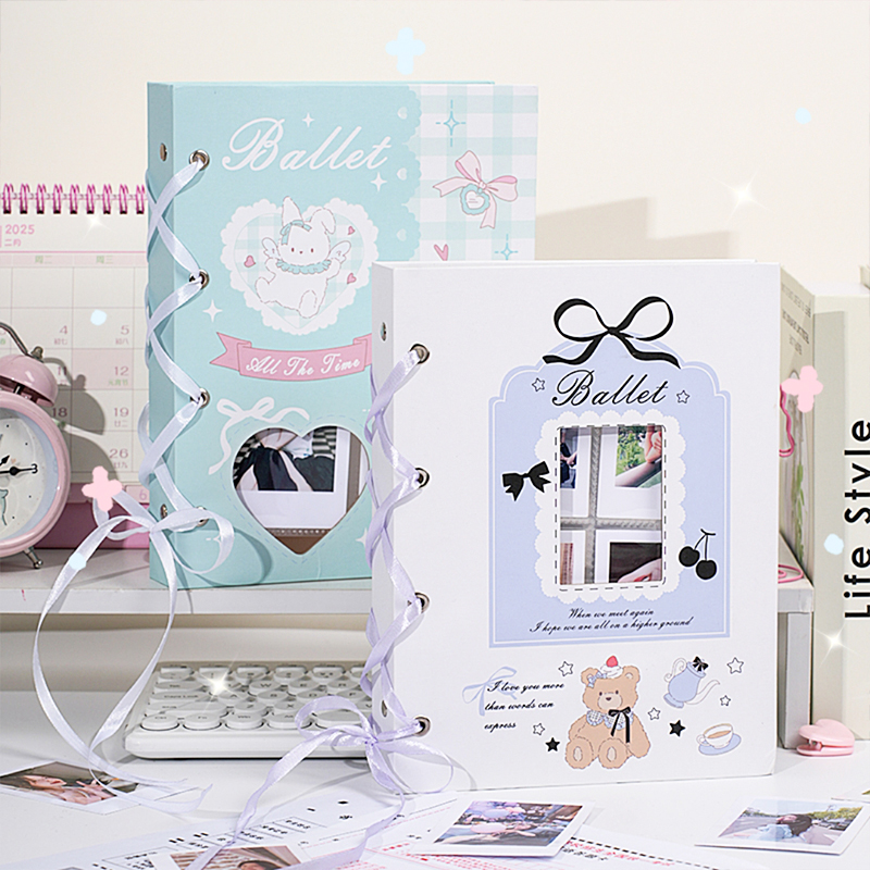 韩系简约高颜值ins风卡册小卡片收纳册4活页A5四宫格哪咤卡包牌收藏集册内页拍立得相纸追星人生装卡片的册子