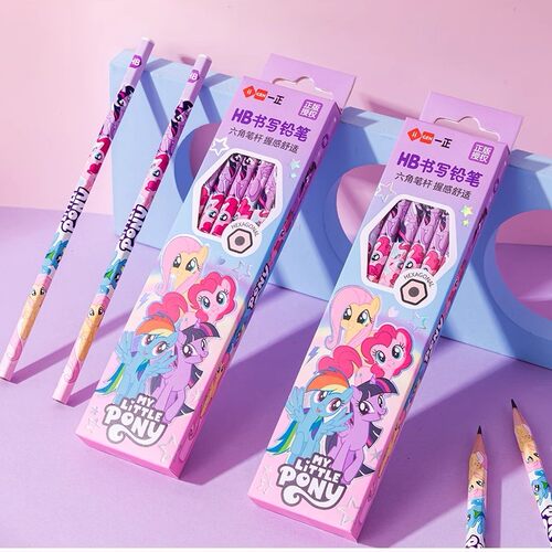 小马宝莉铅笔hb儿童小学生专用一二三年级书写字六角杆幼儿园学习用品文具可爱卡通无毒不易断好用的2b比女孩