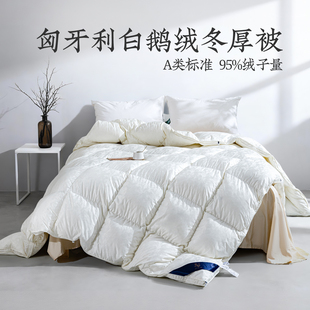 远梦家纺羽绒被95白鹅绒冬被鹅绒被匈牙利冬厚被高端冬季被芯被子