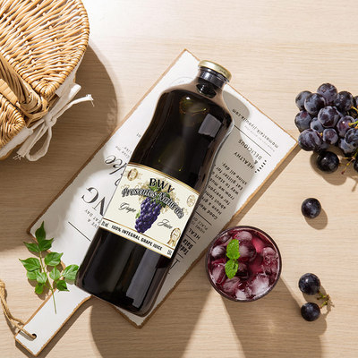 巴西原瓶进口葡萄纯果汁1500ml大容量天赐露营聚会饮料宴会纯果汁