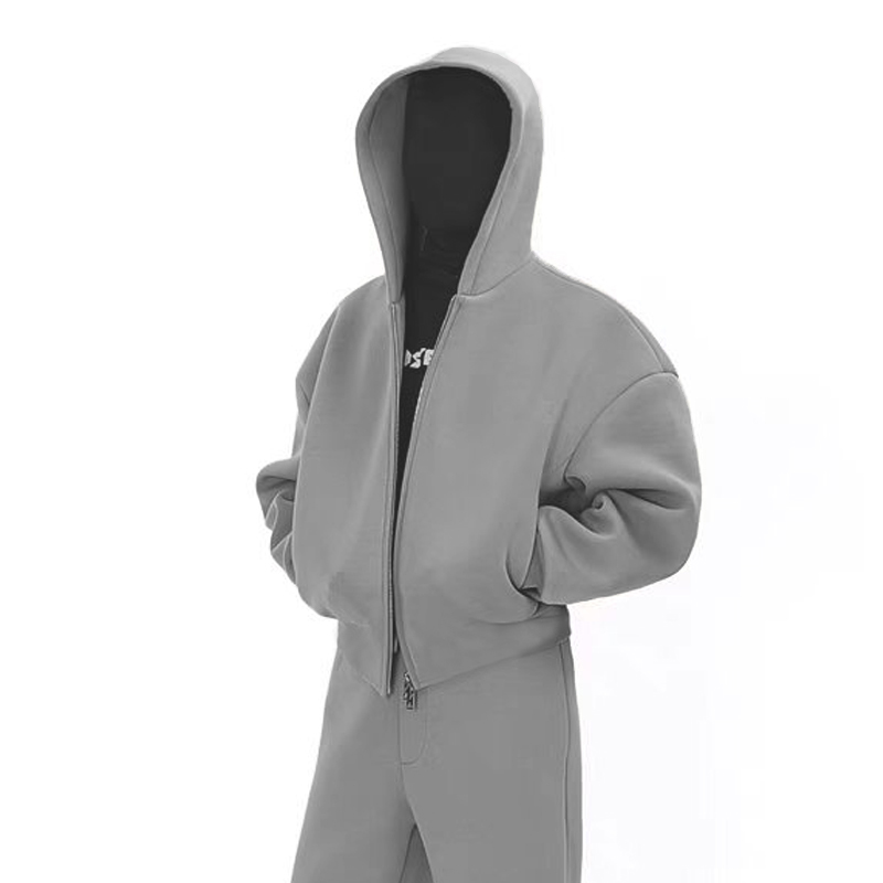 新款连帽卫衣重磅500G空气层混纺重量感廓形立体极简风百搭外套