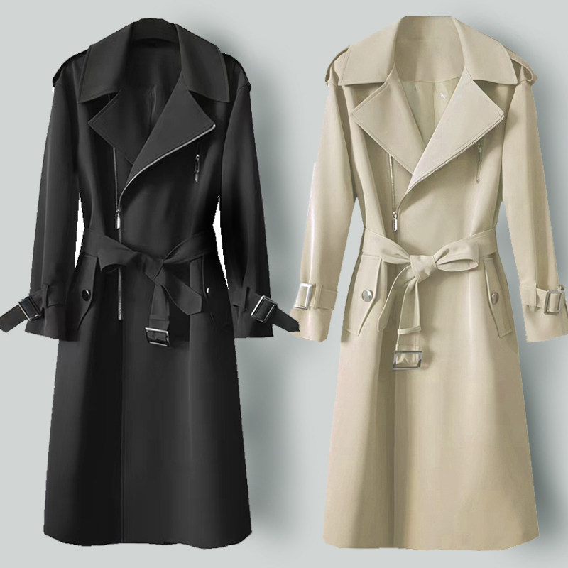 设计感男士风衣长度过膝盖拉链门襟加肥加大宽松大码外套,男装,风衣,淘宝优惠券,粉丝福利购,淘宝优惠卷