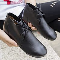 2026 New Spring and autumn flat shoes, soft leather retro single shoes, casual shoes, soft soles for pregnant women, versatile small leather shoes, women's shoes thumbnail 8