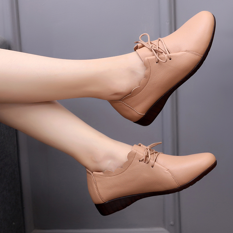 新款春秋牛筋舒适防滑平底单鞋