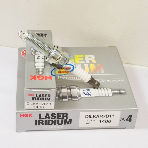 NGK双铱金火花塞DILKAR7B11 1406 适用于英菲尼迪EX/FX/G/JX