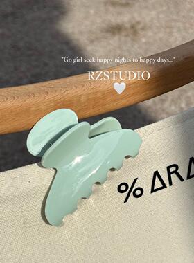 '盐水蓝’RZSTUDIO极简高级感小号半扎发抓 少女感后脑啥抓夹