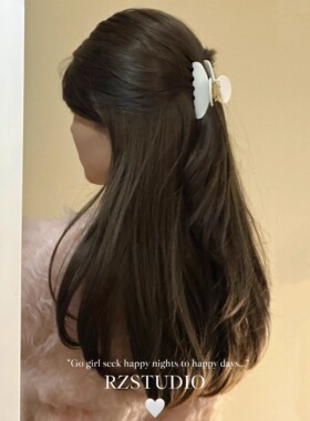 “淡淡马卡龙”RZSTUDIO 极简甜美美式复古半扎发抓