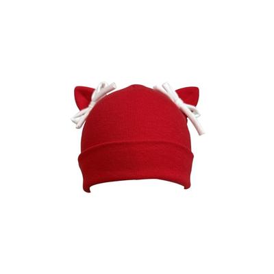 2025春秋冬新款儿童帽子可爱动物图案保暖纯棉蝴蝶结帽男女童帽子