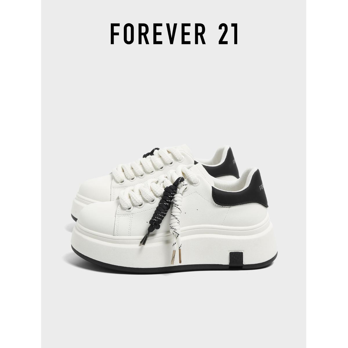 F21超厚底小白鞋女2025新款