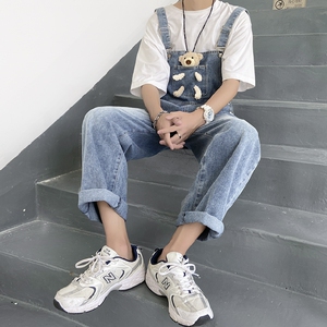 春夏小熊装饰牛仔背带裤 -BD50- p75图片