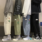 工装裤男春季新款宽松直筒老爹裤送公仔KK103P55，男装休闲裤，星座712