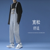 春夏破洞牛仔背带裤中性印花9分连体裤B269-BD53-p68，男装牛仔裤，星座712