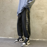 秋冬加厚休闲裤侧边印花束脚裤KK84P45，男装休闲裤，星座712