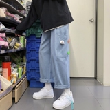 工装裤男秋季新款宽松直筒老爹裤送公仔KK103P55，男装休闲裤，星座712