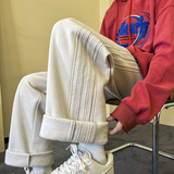 冬季加绒加厚休闲裤男女宽松保暖裤kk346p55控69，男装休闲裤，星座712