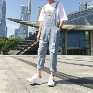 春夏男女破洞背带裤 连体裤 712-BD16 P65图片