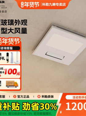 科勒浴霸风暖集成吊顶家用取暖器照明排风扇卫生间浴室风机30842T