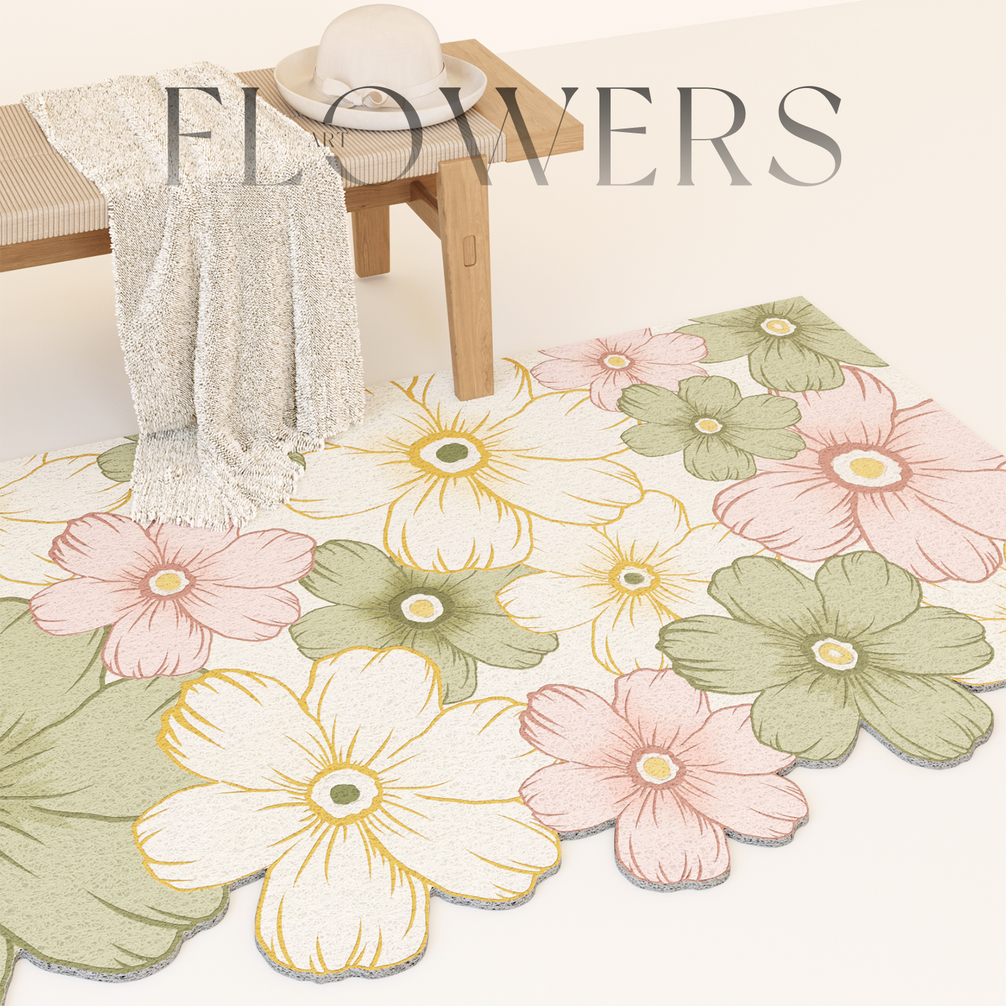 丝圈入户门地垫简约高级感可裁剪