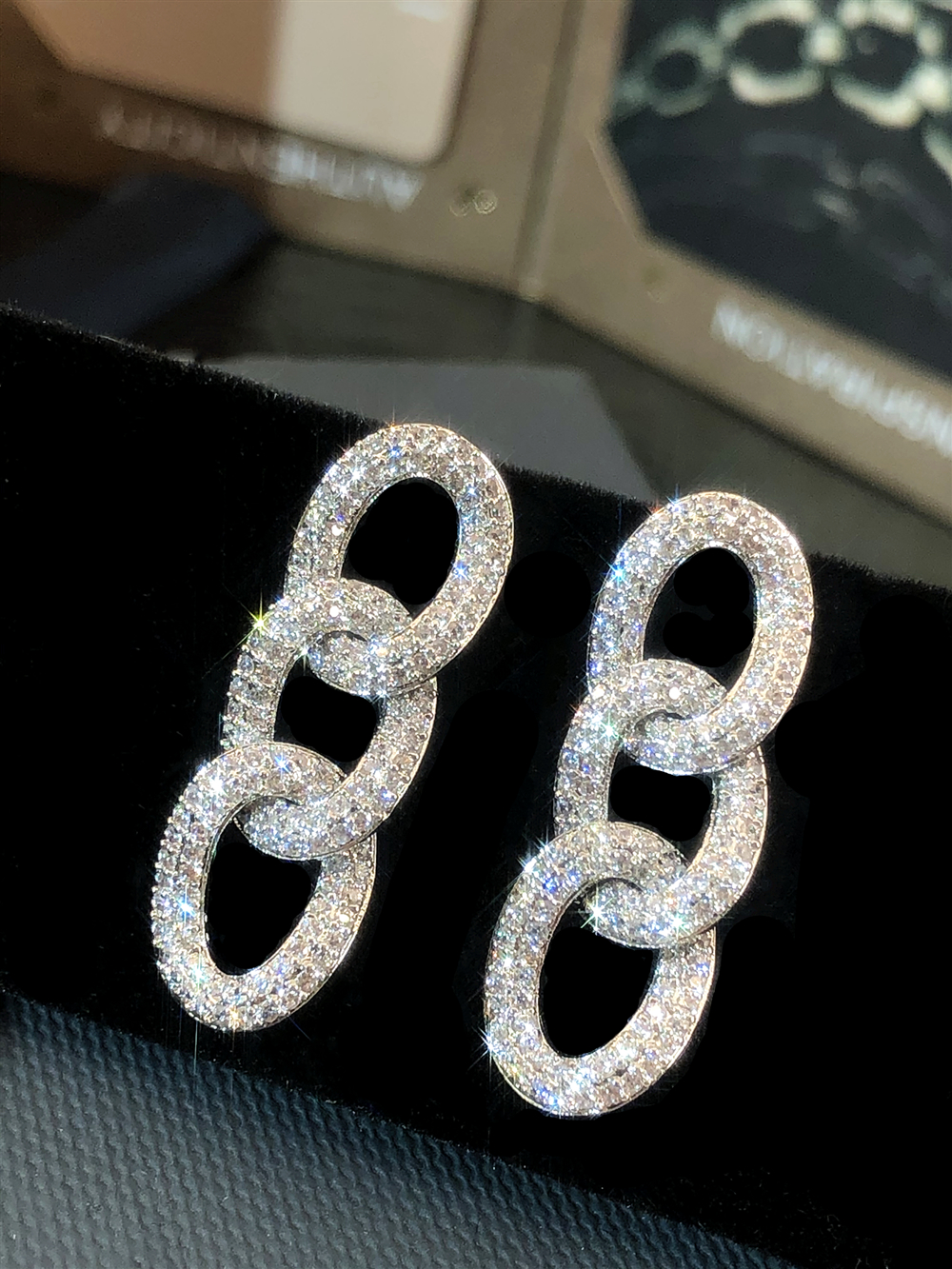 轻奢高级感链条长款耳坠耳环