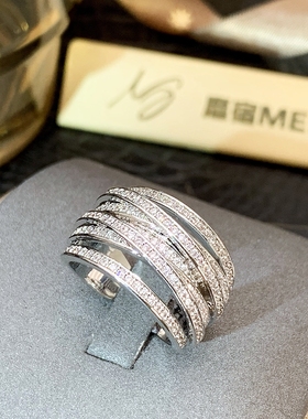 欧美时尚个性闪亮闪钻戒指