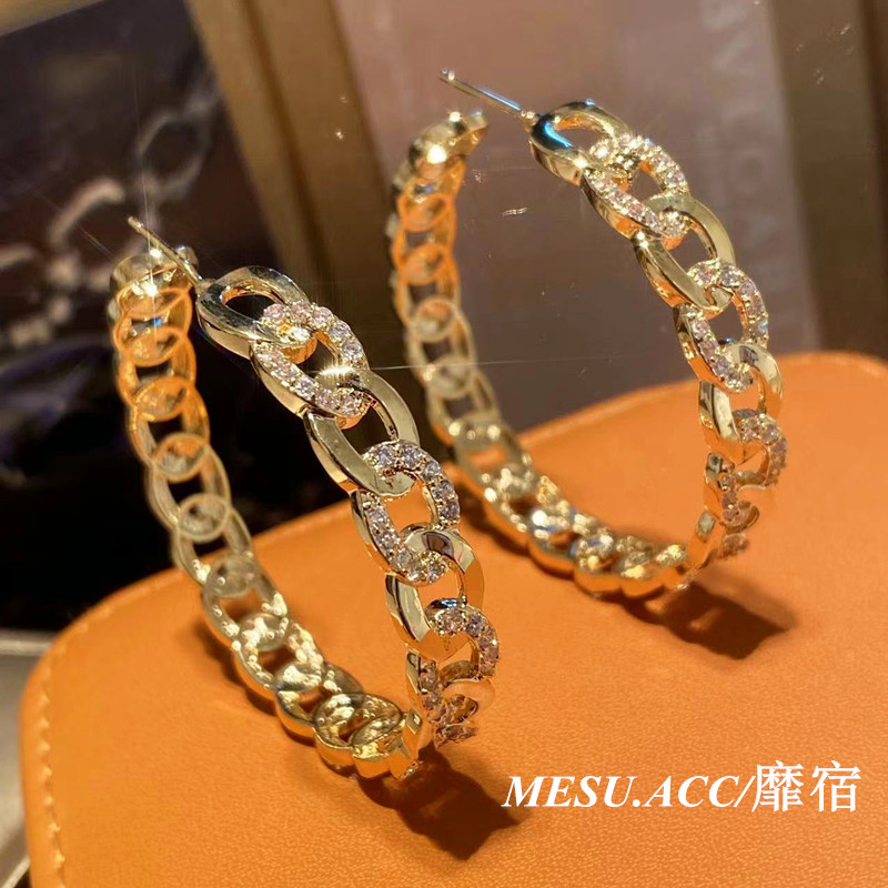 欧美时尚夸张个性圆圈显瘦耳环