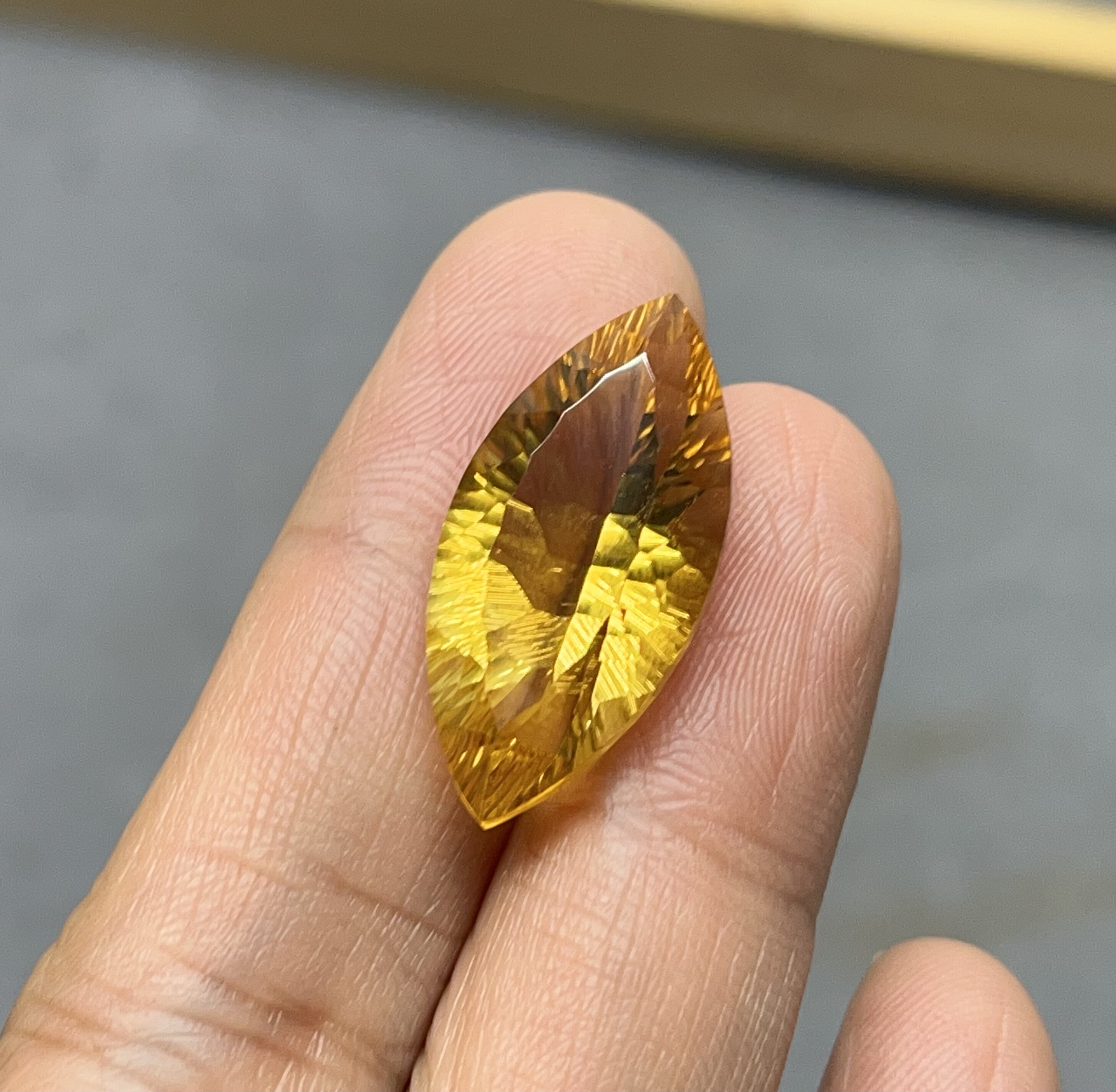 天然黄水晶裸石戒面镶嵌天然巴西黄水晶裸石戒面马眼宝石戒指吊坠