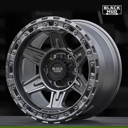 黑泥轮毂590坦克300ranger大道烈马牧马人霸道BJ40普拉多17寸轮毂