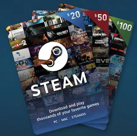 吃鸡steam礼品卡50美金steam钱包充值码游戏购买卡正版卡图