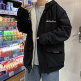 3冬季男士工装棉服外套大码连帽羊羔毛棉袄XZ405-1-Y10，男装棉衣，星座405-1