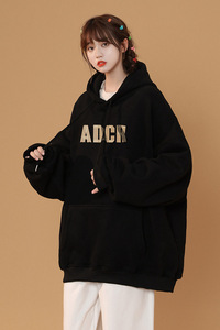 中性风秋季新品大落肩版帽衫连帽卫衣XZ405-1-WY5066图片