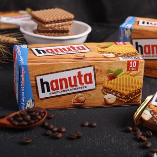欧洲外国进口零食网红爆款费列罗Hanuta哈努塔巧克力夹心威化饼干