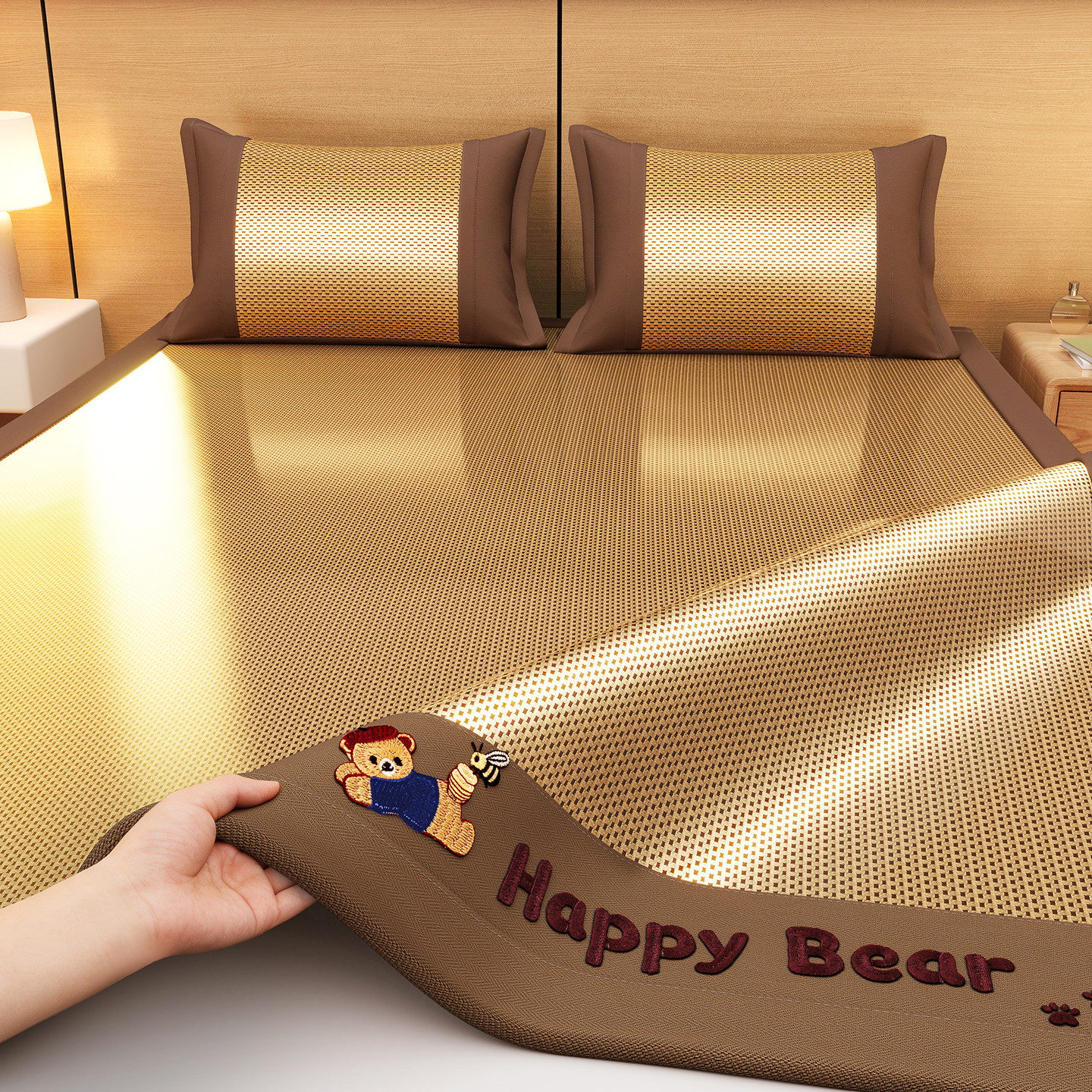 凉席2026新款夏季冰丝藤席a类母婴级可折叠宿舍草席夏天家用凉垫