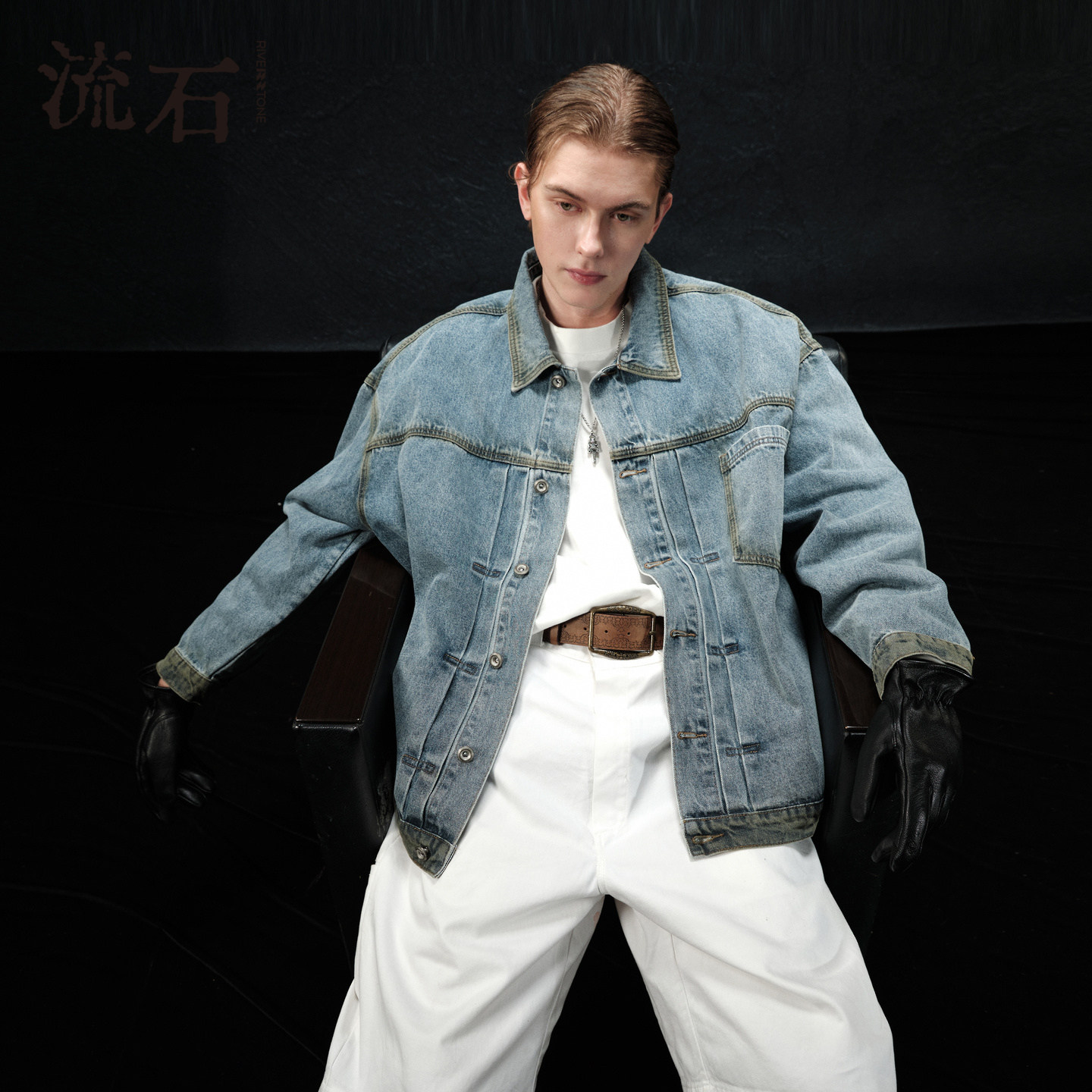 流石男装做旧重水洗牛仔外套2026年春季新款男士设计感耐磨夹克潮,男装,牛仔外套,淘宝优惠券,粉丝福利购,淘宝优惠卷