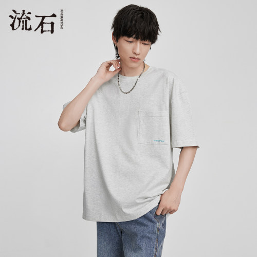 RS流石男装薄款时尚口袋短袖T恤