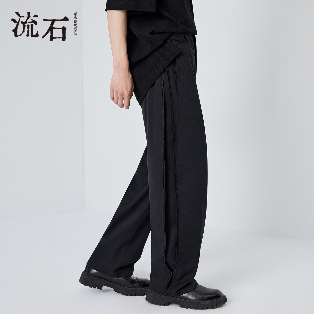 商场同款流石男装透气天丝休闲裤