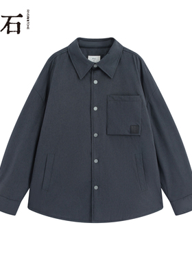 【商场同款】流石男装花灰色哑光短款羽绒衣2025年冬季户外风外套