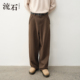 设计感垂感直筒裤 流石男装 子 新款 男士 保暖拉毛休闲长裤 2026年春季